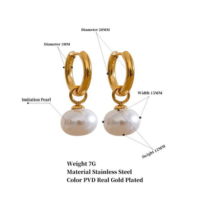 Bauble Pearl Earrings - Gold