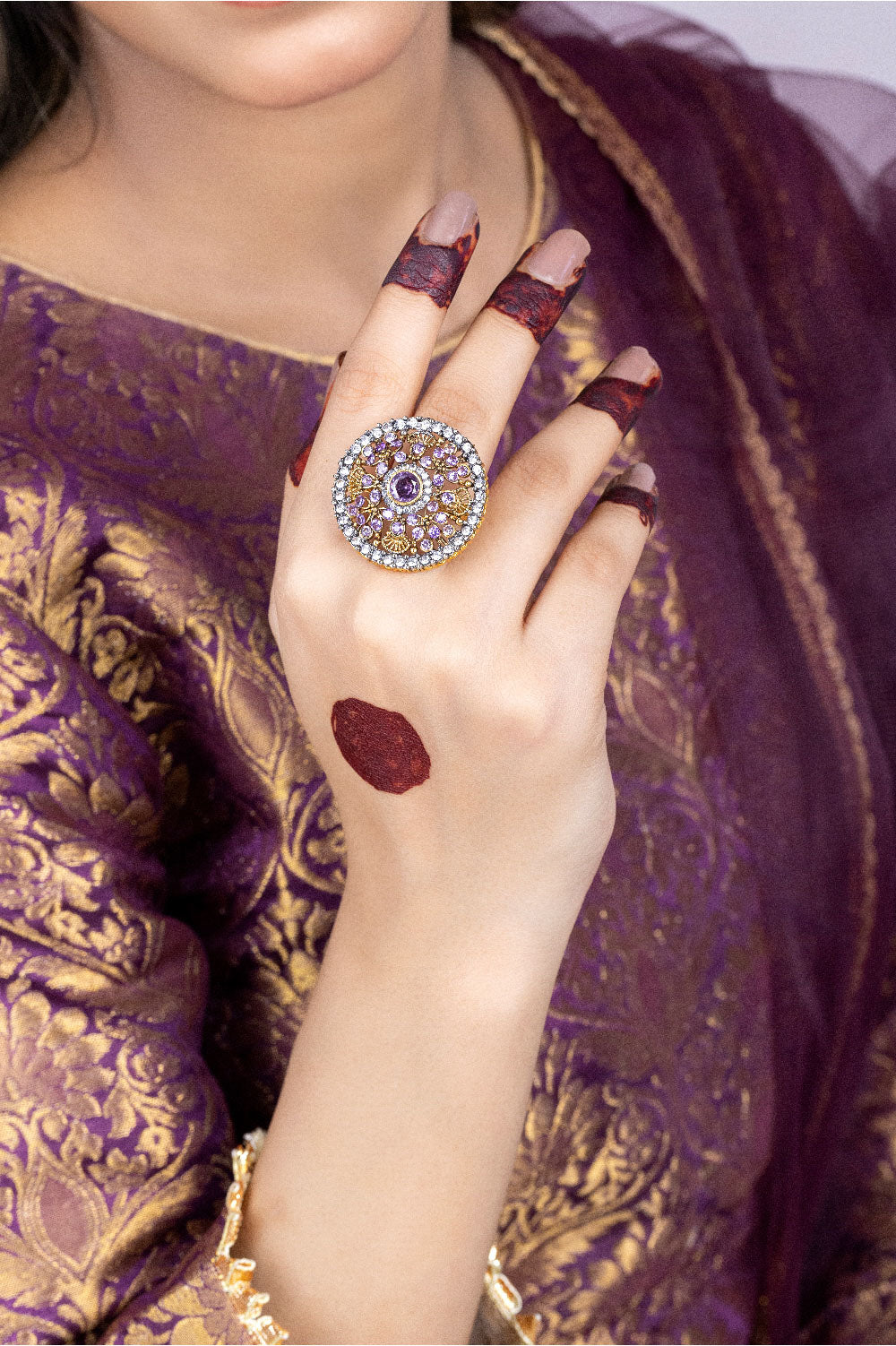 Conflate Purple Stone Ring