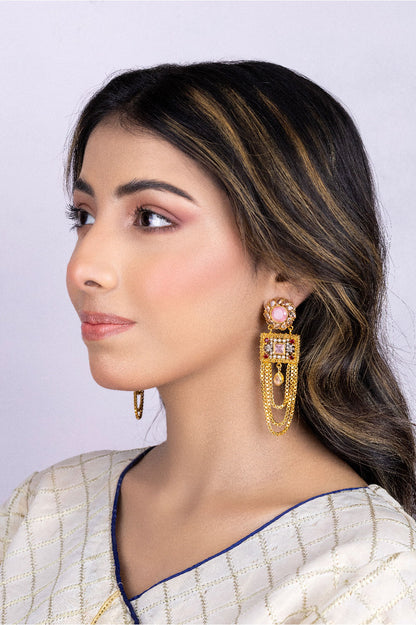 Panacea Pink Stone Earrings