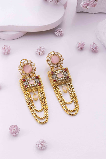 Panacea Pink Stone Earrings