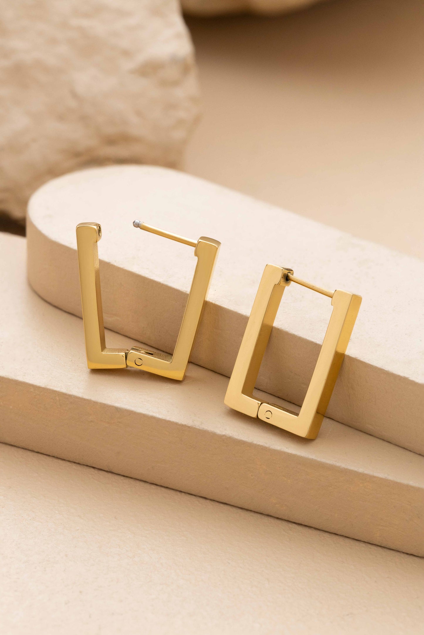 Rectangular Hoop Earrings