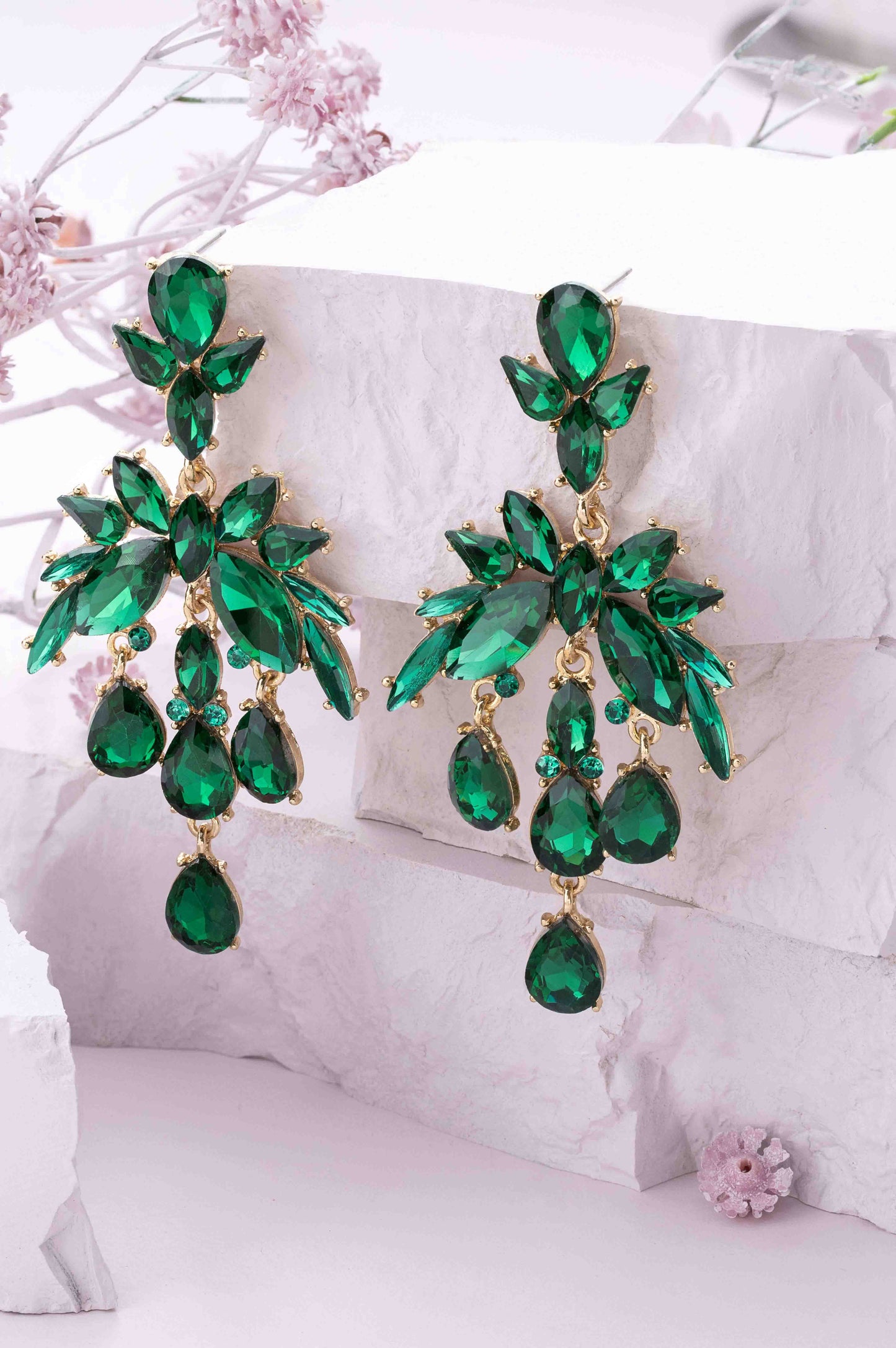 Green Emerald Earrings