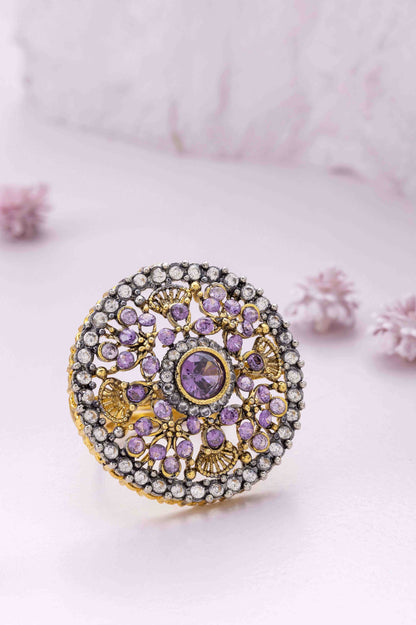 Conflate Purple Stone Ring