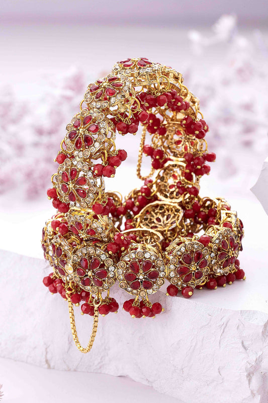 Flourish Red Stones Bangles