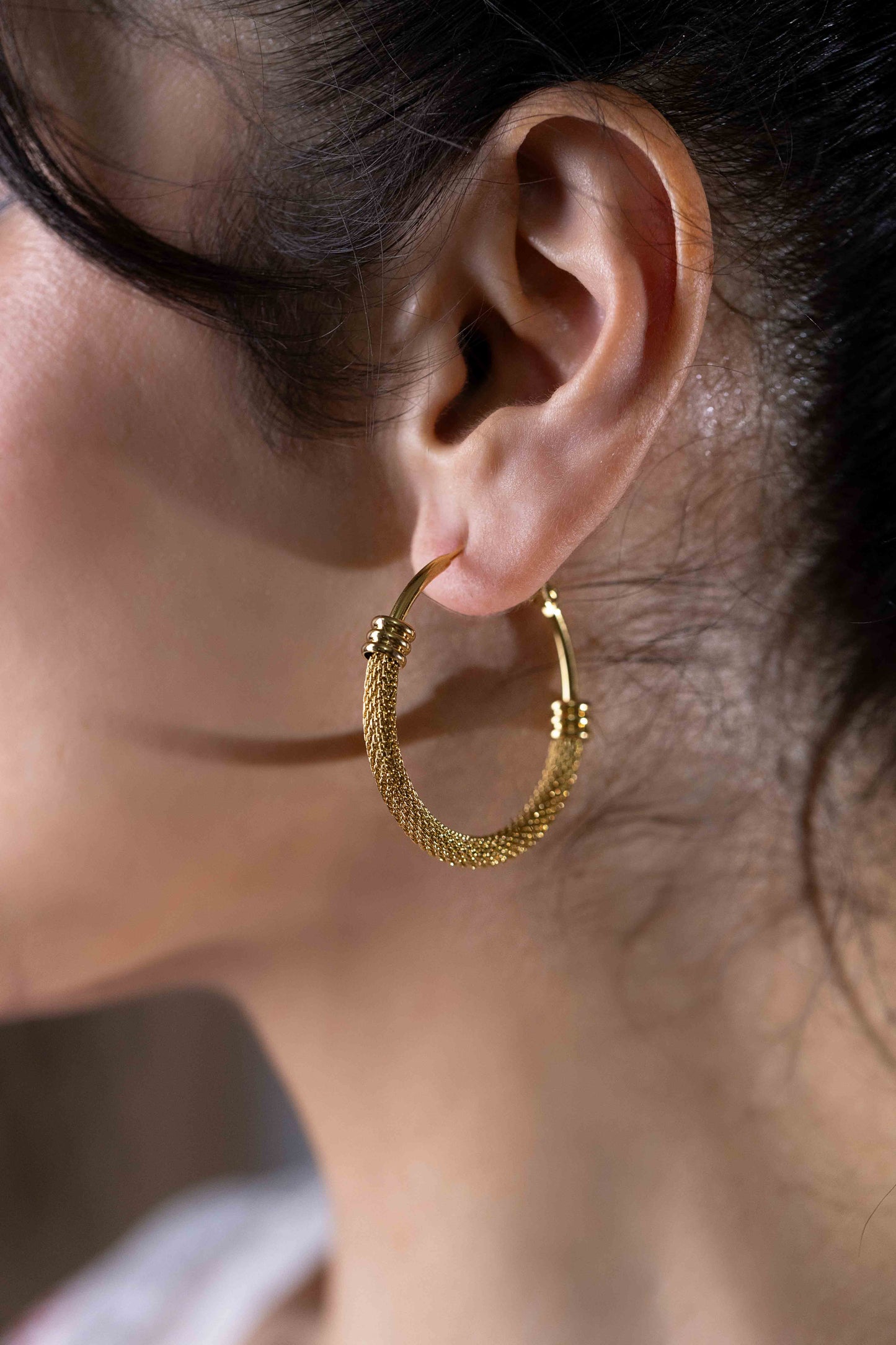 Mesh Hoop Earrings