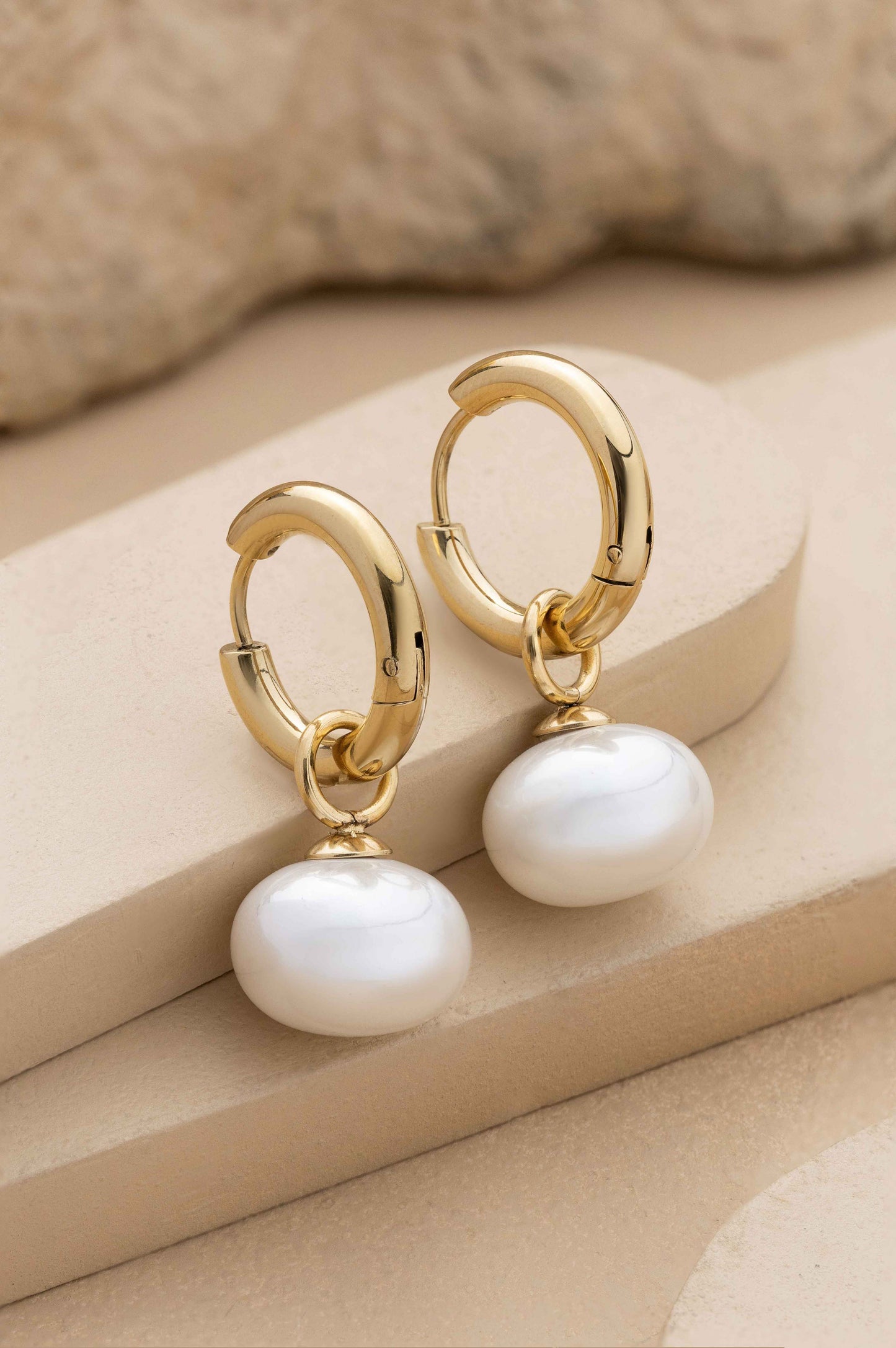 Bauble Pearl Earrings - Gold